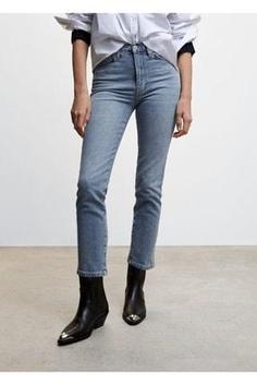 خرید اینترنتی شلوار جین زنانه آبی مانگو 47072535 ا Cropped Skinny Jean