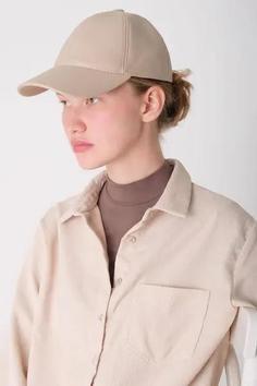 کلاه کپ چرم زنانه بژ برند Addax