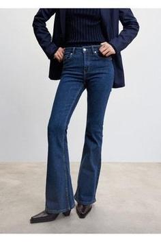 خرید اینترنتی شلوار جین زنانه آبی مانگو 47000152 ا Orta Bel Flared Jean