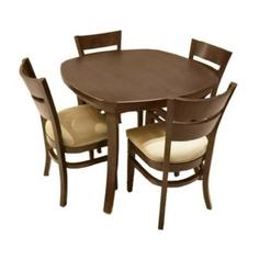 میز و صندلی ناهار خوری شرکت اسپرسان چوب مدل sm02 - قهوه ای تیره چوب معمولی