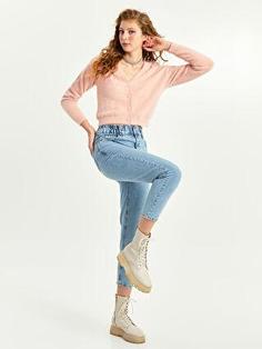 شلوار جین زنانه آبی برند XSIDE S2DD54Z8 ا Standart Fit Düz Cep Detaylı Kadın Jean Pantolon