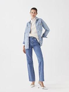 شلوار جین زنانه آبی السی وایکیکی W2FP69Z8 ا Straight Fit Kadın Jean Pantolon