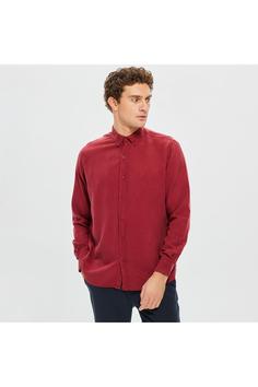 خرید اینترنتی پیراهن آستین بلند مردانه زرشکی ناتیکا W27232T ا Erkek Bordo Uzun Kollu Gömlek