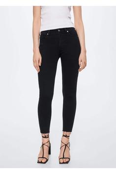 شلوار جین زنانه سیاه برند mango ا Skinny Cropped Jean