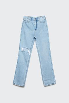 شلوار جین زنانه آبی برند stradivarius ا Straight Fit Vintage Jean