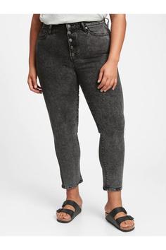 شلوار جین زنانه سیاه برند gap ا Kadın Siyah Washwell™ Vintage High Rise Slim Jean