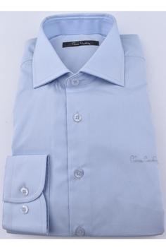 پیراهن آستین بلند مردانه آبی پیر کاردین ا G021k-tu7001 Silim Gömlek/mavi/s