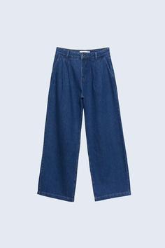 شلوار جین زنانه آبی استرادیواریوس ا Pensli Straight Fit Jean
