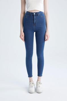 شلوار جین زنانه آبی دیفاکتو ا Super Skinny Jeggıng Fit Yüksek Bel Jean Pantolon