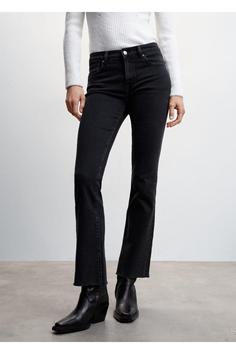 شلوار جین زنانه سیاه مانگو ا Orta Bel Flare Jean