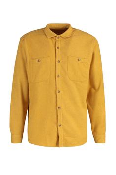 پیراهن آستین بلند مردانه زرد ترندیول من ا Hardal Erkek Regular Fit Düğmeli Cepli Gömlek TMNAW23GO00033