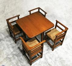 میز و صندلی کمجا با چوب 4 نفره طرح جدید کد 7575 درجه یک