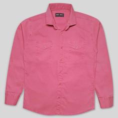 پیراهن کتان دو جیب مردانه صورتی 124008-7
