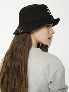 خرید اینترنتی کلاه زنانه سیاه السی وایکیکی S1AR04Z8 ا Kadın Baskılı Bucket Şapka