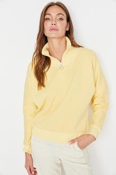 سوییشرت زنانه زرد برند trendyolmilla
