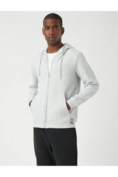 سوییشرت مردانه طوسی کوتون ا 3wam70068mk Erkek Sweat Gri