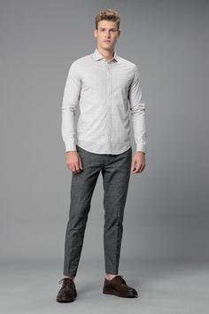 پیراهن آستین بلند مردانه نقره ای لوفیان
