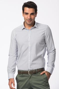 پیراهن آستین بلند مردانه نقره ای لوفیان
