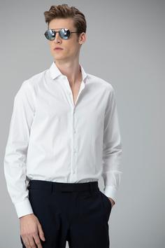 پیراهن آستین بلند مردانه سفید لوفیان