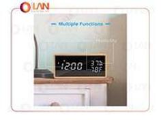 ساعت زنگ دار دیجیتال FLYSOCKS با قابلیت دما و رطوبت سنج ا FLYSOCKS digital alarm clock with temperature and hygrometer