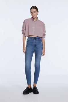 شلوار جین زنانه آبی برند stradivarius ا Süper Yüksek Bel Vintage Jean