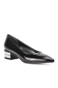 کفش پاشنه دار زنانه سیاه برند pierre cardin WPC-51198 ا Pc-51198 Siyah Rugan Kadın Topuklu Ayakkabı