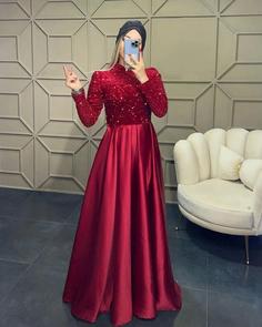 لباس مجلسی و شب ماکسی مدل ساقدوش - قرمز / سایز 4(50) ا Dress and long night