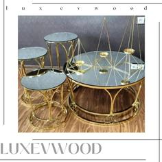 میز جلومبلی عسلی فلزی مدل تاج - طرح سنگ / سیلور / سفید
