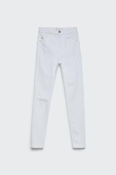 شلوار جین زنانه سفید برند stradivarius ا Normal Bel Skinny Jeans