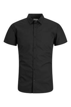 خرید اینترنتی پیراهن آستین کوتاه مردانه سیاه برند jack jones 12195062 ا Jjjoe Shırt Ss Plaın