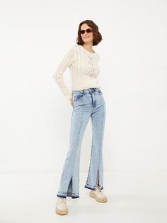 شلوار جین زنانه آبی برند XSIDE ا Yüksek Bel Flare Kadın Jean Pantolon