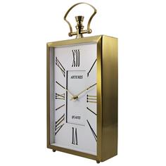 ساعت رومیزی آرتمیس مدل 2031 گلد (طلایی) صفحه وایت (سفید)
