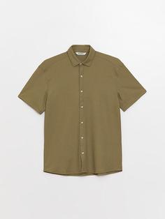 خرید اینترنتی پیراهن آستین کوتاه مردانه سبز السی وایکیکی S3AJ22Z8 ا Regular Fit Kısa Kollu Erkek Gömlek