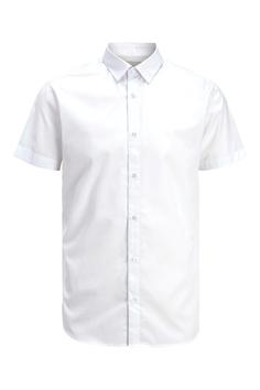 خرید اینترنتی پیراهن آستین کوتاه مردانه سفید برند jack jones 12195062 ا Jjjoe Shırt Ss Plaın Gömlek