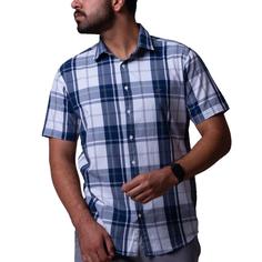 پیراهن پنبه ای مردانه آستین کوتاه چهارخانه اسکورت Escort - کد S2047