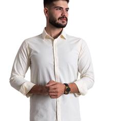 پیراهن پنبه ای مردانه لیمویی اسکورت Escort - کد S2059