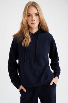 خرید اینترنتی هودی زنانه سرمه‌ای دفکتو A1415AX22AU ا Regular Fit Sweatshirt