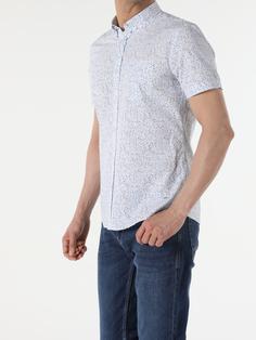 پیراهن آستین کوتاه سفید مردانه کولینز کد:CL1049277