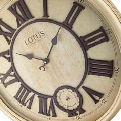 ساعت دیواری چوبی لوتوس مدل ATLANTA رنگ کرمی