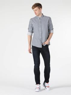 پیراهن آستین بلند لاجوردی مردانه کولینز کد:CL1058033