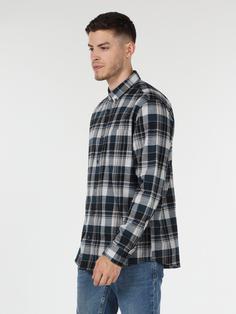 پیراهن آستین بلند لاجوردی مردانه کولینز کد:CL1059633