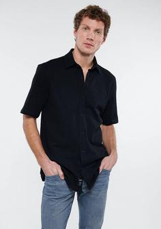 خرید اینترنتی پیراهن آستین بلند مردانه سیاه ماوی 0210652 ا Siyah Gömlek