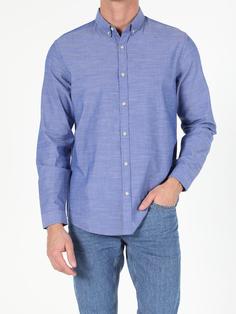 پیراهن آستین بلند آبی مردانه کولینز کد:CL1042513