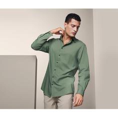 خرید اینترنتی پیراهن آستین بلند مردانه سبز چیبو 141587 ا Gömlek, Yeşil