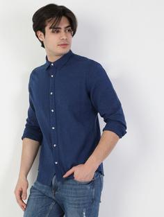 پیراهن آستین بلند لاجوردی مردانه کولینز کد:CL1041771