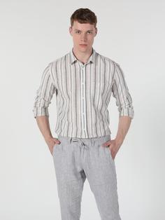 پیراهن آستین بلند بژ مردانه کولینز کد:CL1059550