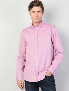 پیراهن آستین بلند مردانه بنفش کولینز CL1031345 ا Regular Fit Shirt Neck Erkek Lila Uzun Kol G&#246;mlek