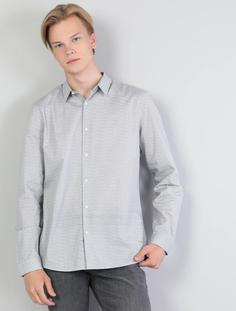پیراهن آستین بلند سفید مردانه کولینز کد:CL1044321