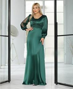 لباس مجلسی و شب ماکسی مدل فلورا - سبز / سایز3- 46/48 ا Dress and long night