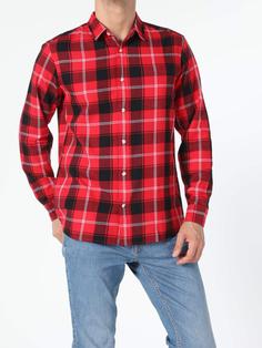 پیراهن آستین بلند قرمز مردانه کولینز کد:CL1052924